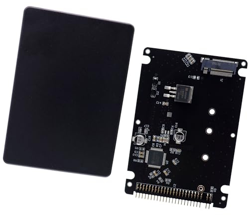 Deal4GO NGFF M.2 SSD SATA to IDE 2.5 Adapter PATA 44-pin Hard Disk Board with Enclosure Case (Black), M2509A25