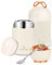 Dreamhigh® Thermobehälter für Essen 850 ml, Edelstahl Warmhaltebehälter Essen mit Griff, Thermoskanne Essen Auslaufsicher, inkl. Löffel, 12 Stunden Heiß, 12 Stunden Kalt (Weiß)