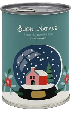 Kit di Coltivazione di Fiori da Regalare con Messaggio - Regalo di Natale per Donna e Uomo Regalo Originale Amici Famiglia Feste - Facilissimo da Usare - 100% Realizzato in Europa (Buon Natale)