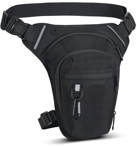 Sacoche de Jambe Moto, Étanche pour Cuisse, Tactique, Homme Femme, pour Course, Randonnée, Cyclisme, Pêche