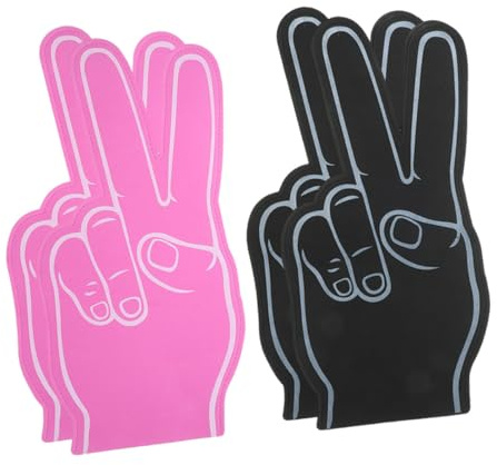 NOLITOY 4 Piezas Dedos de Espuma Grandes para Animar Eventos Deportivos Prop para Fiesta y Cotillón Accesorio Creativo para Equipos de Porristas y Celebraciones