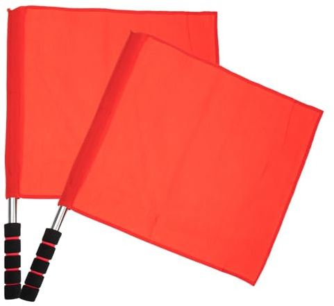 YARNOW Bandiera a Manovella per Arbitri e Segnalazione Corsa, 2 Pezzi, per Eventi Sportivi e Controllo Stradale, Resistente e Affidabile