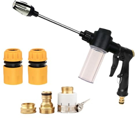 Pulverizador de jabón para Lavado de Autos – de Alta presión con Recipiente de Espuma, Potente Limpiador de Boquilla Ajustable para automóviles, Camiones, Motocicletas | Herramienta de riego