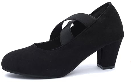 Genérico 2026 Zapatos Dirndl de Terciopelo para Mujer con Correas, Elegantes Zapatos de Baile con tacón y Tiras en el Tobillo para Bodas, Oktoberfest y Fiestas.