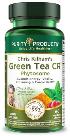 Purity Products Green Tea CR w/Phytosome Technology for Boosted Bioavailability from Chris Kilham 60 Capsules