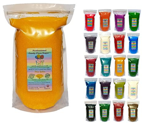 Candy Floss Cotton Sugar EverydayisFriday Yellow Original 1 KG - Ready to Use in Your Machine
