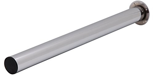 BALLSHOP Teleskopfuß 710-1100mm Höhenverstellbar Tischbeine Stellfuß Metall Tischbein (1 Stück Polierter Chrom)