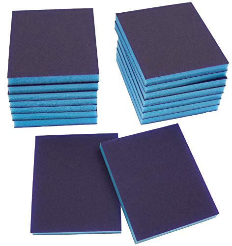 BokWin 16 esponjas de lijado, 800 – 1000 granos, bloques de arena lavables, bloques de lijado en seco y húmedo para plástico, madera, metal, muebles (grado superfino)