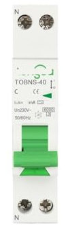 LTUNKHWP TOBNS-40 A Tipo 6KA 18mm 40A 10mA 30mA Interruttore differenziale con differenziale di Protezione da sovracorrente e perdite(10mA,25A)