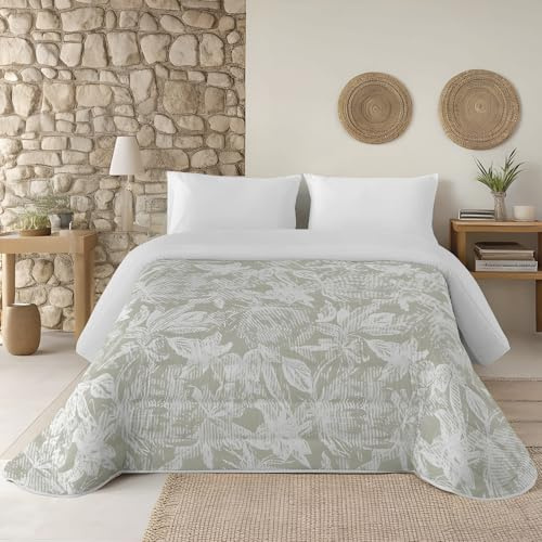 NATURALS - Edredón Nórdico Estampado 300 Gramos Cama 150-100% Microfibra Transpirable Tacto Pluma - 250x260 cm - Acolchado Extra Suave - Otoño/Invierno - Fabricado en España