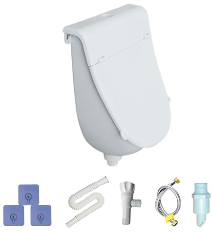 Bkljkf Urinario Para Garaje | Desviador De Para Pared Exterior - Urinario Antiderrames Con Tapa Para Niños Y Adultos Camping Garaje Aseo