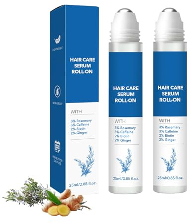 Sérum para el crecimiento del cabello roll-on de romero, suero anticaída para el cuero cabelludo, reduce eficazmente la pérdida de cabello, cuidado diario de alisado, adecuado para todo tipo de