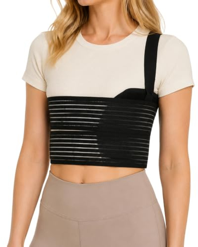 Toimveok Cinturón Elástico para Costillas Faja para Costillas Proporciona Una Sujeción Estable Alivia Las Molestias y Favorece La Recuperación Diseño Ajustable Unisex Color Negro Talla M
