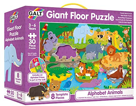 Galt Toys, Giant Floor Puzzle - Alphabet Animals, Floor Puzzles Kids, Ages 3 Years Plus