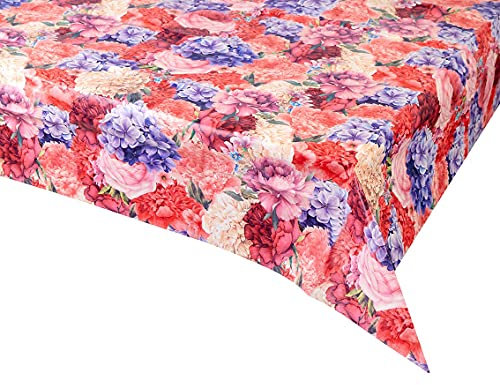 Talking Tables Pink Floral Paper Table Cover, Disposable Party Tablecloth, Home Recyclable, Supplies for Afternoon Tea, Birthday, Mother's Day, Bridal Shower, Truly Floral Cover, 180 x 120 cm