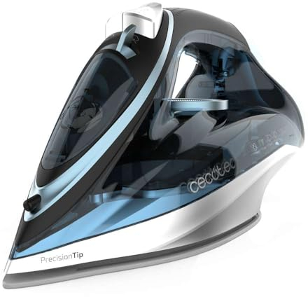 Cecotec Plancha Horizontal IronHero 2600 Vital con 2600 W, Tecnología Power Steam, Golpe de Vapor 200 g/min, Suela Turbo Slide, Sistema Antigoteo, Cyclo Clean, Filtro Antical, Precision Tip