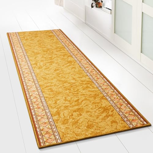 Floordirekt Alfombra de pasillo para cocina, pasillo y sala de estar, 67 cm de ancho, venta por metros, pasillo, cocina, salón (67 x 300 cm, beige)