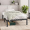 Zinus Elias Bett 80 x 190 cm – Bettgestell 36 cm mit Stauraum unter dem Bett – Plattformbett aus Metall – Schwarz