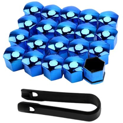 Mixnexorad Cache-écrou de Roue de Voiture, Capuchons d'écrou de Roue de Voiture,Cache-écrous de Roue Cache-Boulon - Couvercle Anti-poussière de Remplacement 17mm 19mm 21mm, Couvre-écrous de Pneu 20