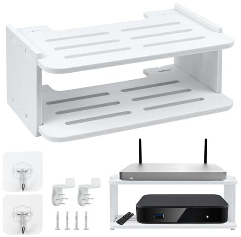 Xiruiubao Soporte Router de Pared - Rack Multifuncional para Almacenar Enrutadores, Proyectores y Cámaras