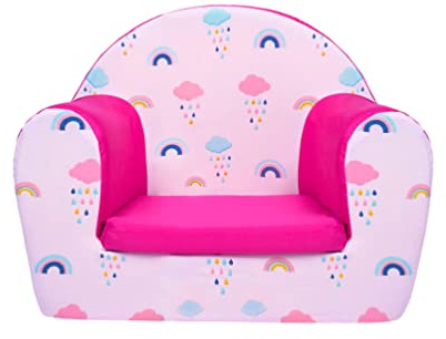 Ready Steady Bed Sedia per bambini per giocare | Divano per bambini per la sala giochi | Mini poltrona morbida per bambini piccoli | Mobili leggeri e colorati per la sala giochi (Arcobaleno)