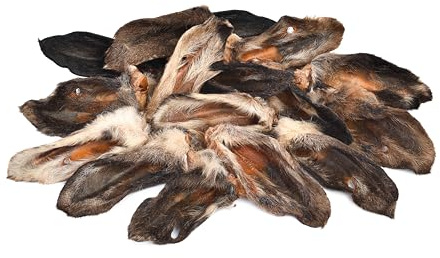 Kaureks Natur, Lammohren mit Fell 10 STK. wie Lammpansen - hypoallergener Hunde-Kauartikel - Hunde-Snack - Kausnack