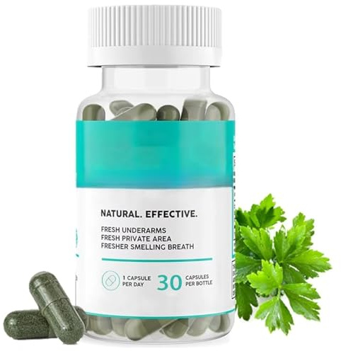 Chlorophylle pour la fraîcheur interne, avec persil et menthe, soin quotidien à base de plantes pour hommes et femmes,30count