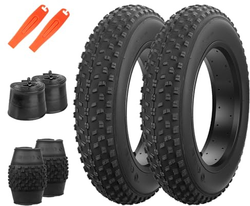 ZUKKA 2 pneumatici per bicicletta elettrica da 16 pollici, 16 x 4,0 cm, pieghevoli, 2 pezzi, 16 pollici, 16 x 4,0 AV35 mm, per E-Bike / Mountain Snow Bike