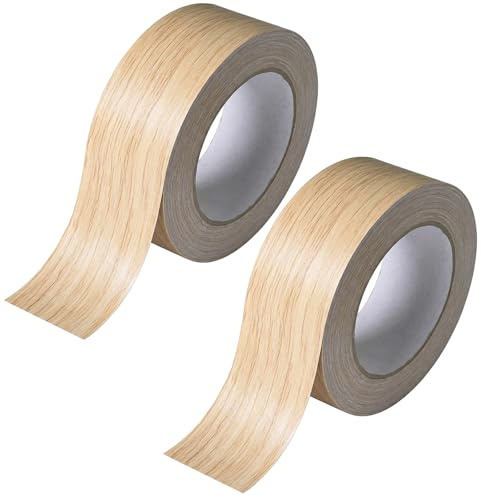 KEORHEZ 20 M Nastro Adesivo Effetto Legno (5 CM X 10 M x 2) Autoadesivo Nastro Per Riparazione Venature Del Legno,Adatto Per Pavimenti,Mobili (Venature Del Legname Di Ginkgo)