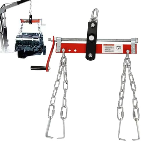 Engine Load Leveler, Shop Crane Cherry Picker Leveler, 0.9 Ton Load Capacity Heavy Duty Adjustable Engine Hoist for Shop Crane Lift Hoist