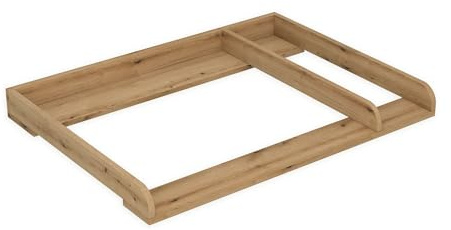 regalik Fasciatoio con Divisorio per IKEA HEMNES, Rialzo per Cassettiera con Scomparto Laterale, Profondità 50 cm, Rovere, 108 × 78 cm, Rovere