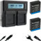 Blumax Akku kompatibel mit Panasonic DMW-BLG10 E [ 1025mAh ] + LCD Dual Charger DMW-BLG10E / DMW-BLE9 E für Lumix DMC-GF6 GX7 III GX85 DC-TZ202 G110W