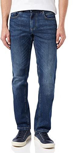 camel active Herren Relaxed Fit 5-Pocket Jeans aus Baumwolle Blau, menswear-34/30
