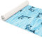 ANRO Weichschaummatte Badematte Bad Dusche WC Vorleger Teppich Antirutsch Badläufer Delfine Blau 100x65cm