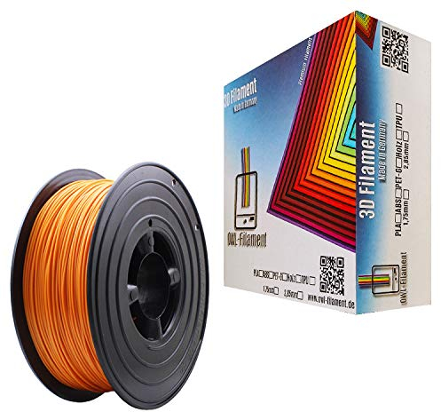 OWL-Filament 3D-Drucker PET-G 1,75mm 1kg Spule Rolle (Orange)
