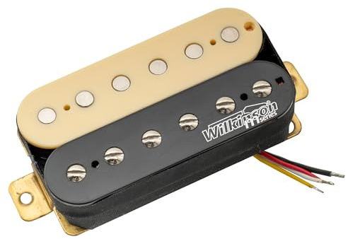 Wilkinson WOHZB Ceramic Overwound Open Style Humbucker Bridge Pickup for Electric Guitar, Zebra