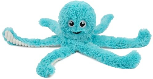 Best Pet Supplies OctoMutant - Juguetes de Peluche arrugados para Perros para Juegos interactivos, Cachorros y Adultos Mayores, Forma de Juguete de Pulpo Colorido, Relleno Suave para la Cabeza, Lindo