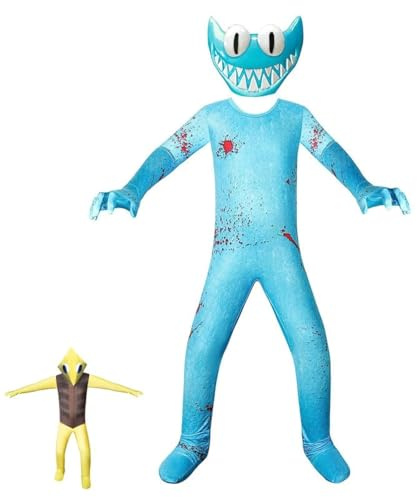 DONY Rainbow Costume Friends pour Enfant,Costume Déguisements pour Monstre Combinaison D'Halloween Cosplay VêTements de FêTe D'Anniversaire Carnaval École Mascarade de DéGuisement Garçon Fille