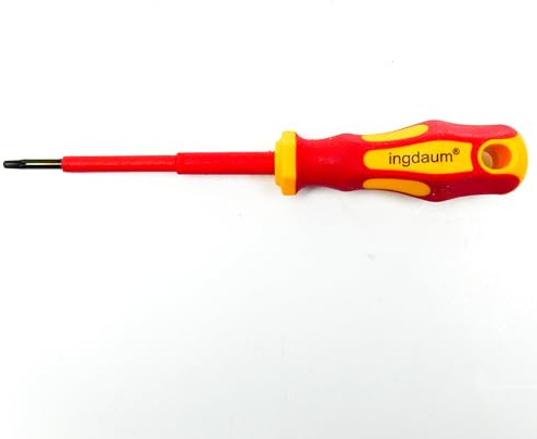 INGDAUM® VDE Torx Schraubendreher für Torx-Schrauben T8, T9, T10, T15, T20, T25, T30 und T40, einzeln und als Set, isoliert gegen 1000 V (T9)
