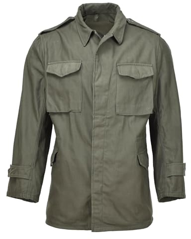 Chaqueta de campo militar genuina M65 tipo US, estilo oliva, uniforme militar griego, sobrante NUEVO, Oliva, Small regular
