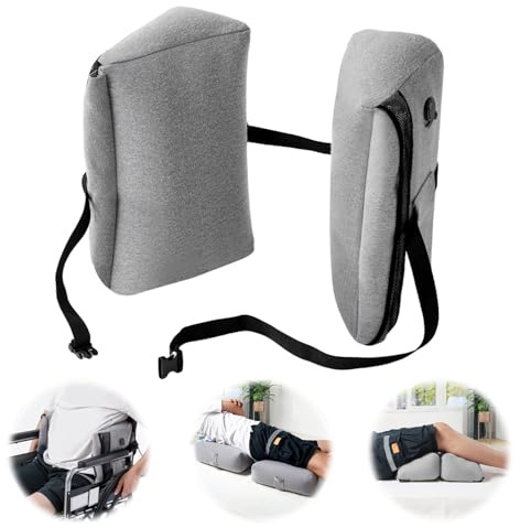 Supporto laterale gonfiabile per protezioni laterali per sedia a rotelle, cuscino a cuneo regolabile per dormire lateralmente, cuscino per sedia a rotelle, posizionatori per anziani con cinghia
