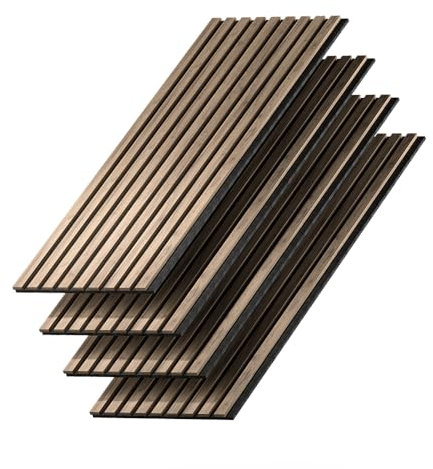 Vicco Panneau Mural Akustikpaneel, Noyer, 4 pièces