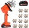 21V Cordless Mini Tiller Cultivator, 235 RPM Electric Garden Rotavator with 2 Battery & 10 Gloves, 10cm Tilling Width,10cm Working Depth with 4 Rows Tines, Hand-Held Micro Tiller Weeding Machine