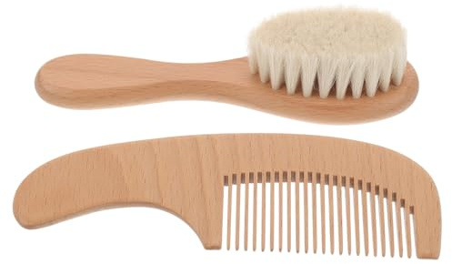 Ensemble Brosse et Peigne Bébé 1 Set en Bois pour Toilettage