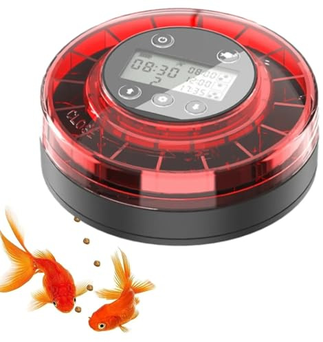 Mangiatoia automatica for pesci for acquario Distributore automatico di cibo con timer Alimentatore con timer ricaricabile con cavo USB Display LCD per le vacanze