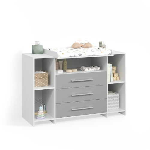 Livinity Commode à Langer Torino Blanc/Gris