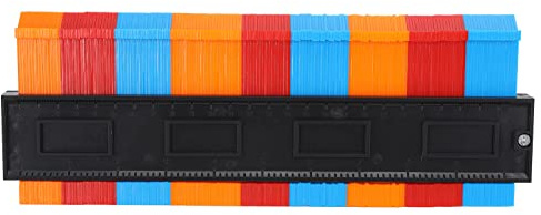 Calibrador de Contorno con Escala Métrica e Imperial, Medidor de Perfiles para Madera, Plástico ABS Resistente, 3 Colores - Precisión Alta, Fácil de Usar, Ideal para Suelos y