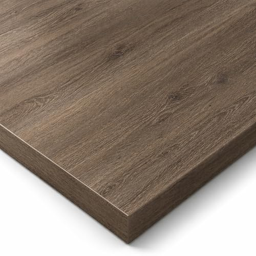 POKAR Bordsskiva 120x70 cm | Skrivbordsskiva Tjocklek 25 mm | Idealisk för Höj- och Sänkbart Skrivbord, Matbord och DIY | Robust och Stabil Bordsskiva | Tillverkad i Europa | Davos Ek