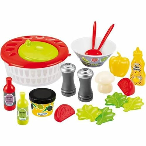 Jouets Ecoiffier - 2579 - Coffret Salade Composée - Essoreuse + Légumes - Accessoires Inclus - Dès 18 Mois - Fabriqué en France