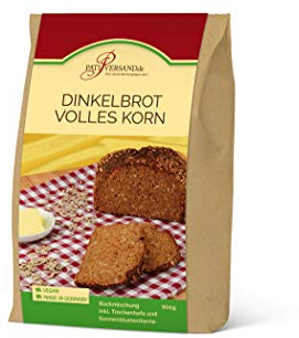 Backmischung Dinkelbrot Volles Korn 600g inkl. Sonnenblumenkerne und Hefe